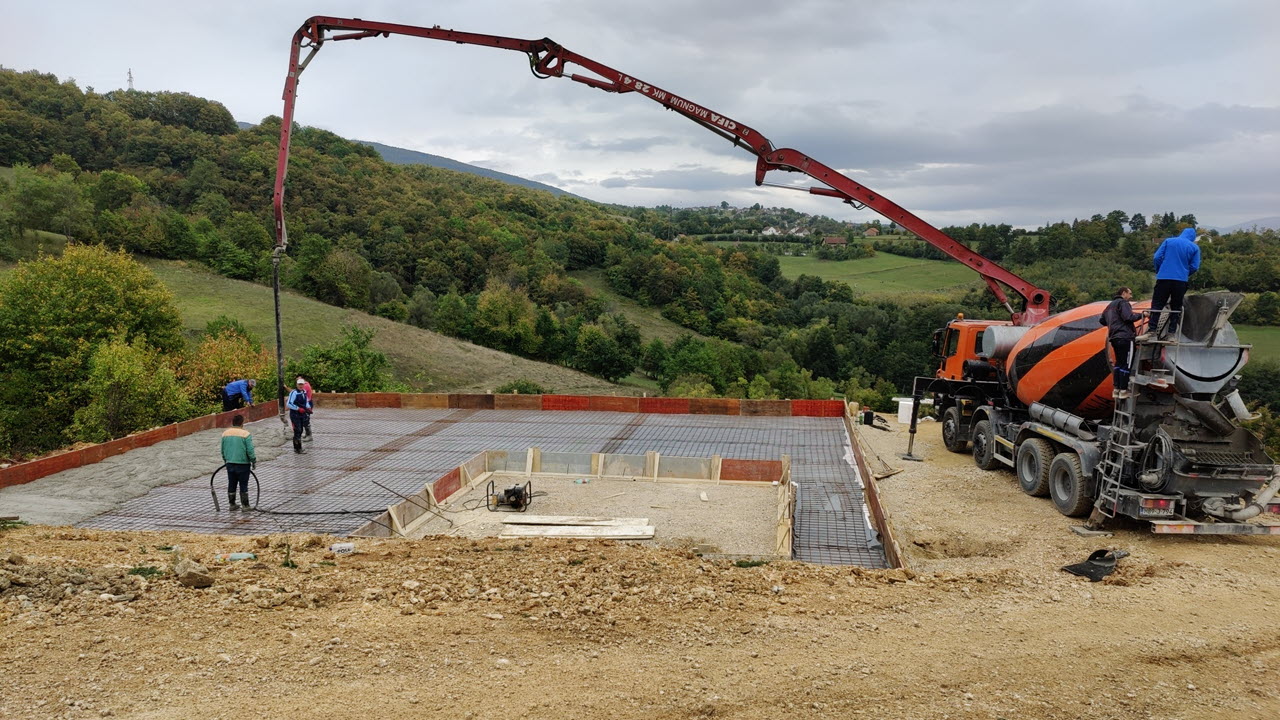 Betonplaat storten